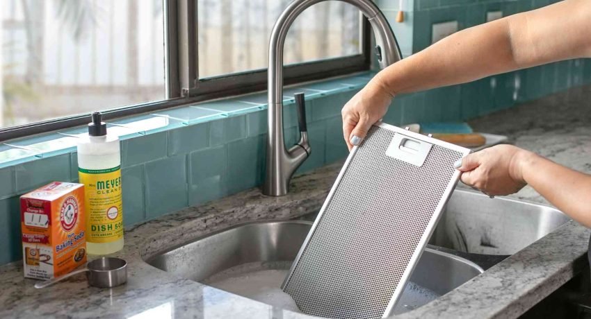 Cleaning Kitchen Hood Filters with Baking Soda